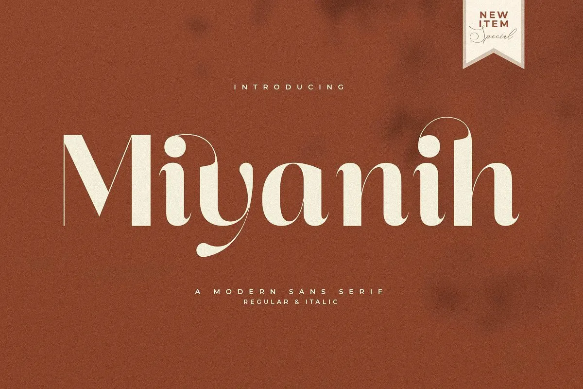 Пример шрифта Miyanih Regular