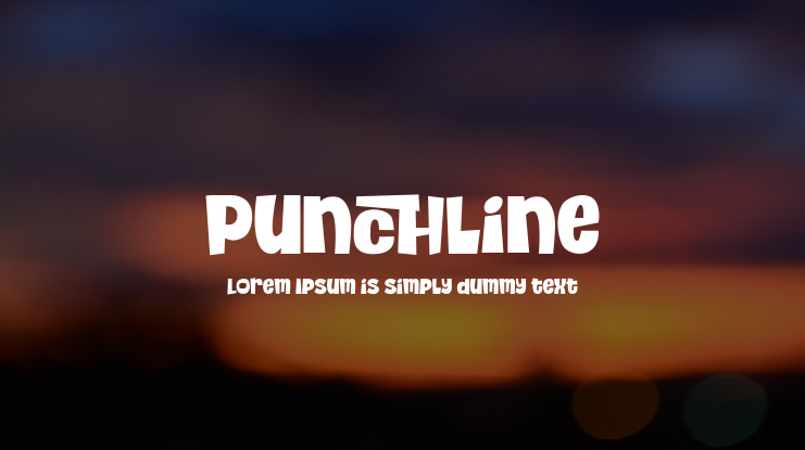 Пример шрифта Punchline Regular