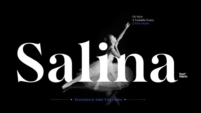 Пример шрифта Salina Trial Bold Italic