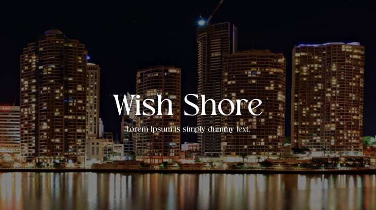 Пример шрифта Wish Shore Regular