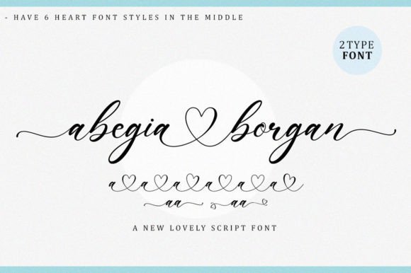 Пример шрифта Abegia Borgan