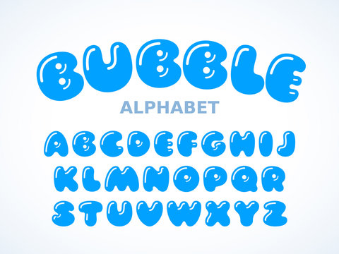 Пример шрифта Bubbl