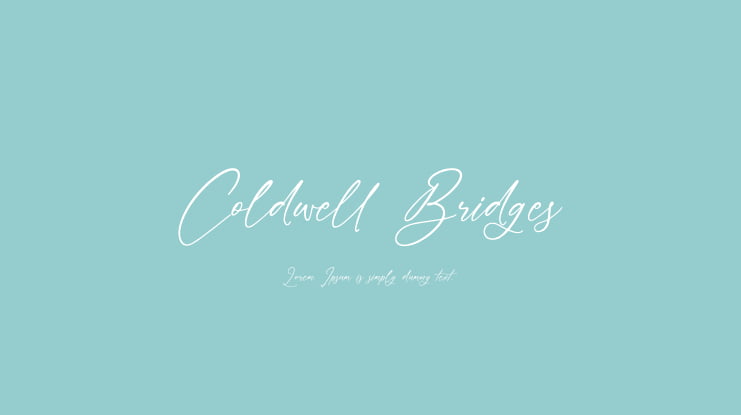 Пример шрифта Coldwell Bridges Italic