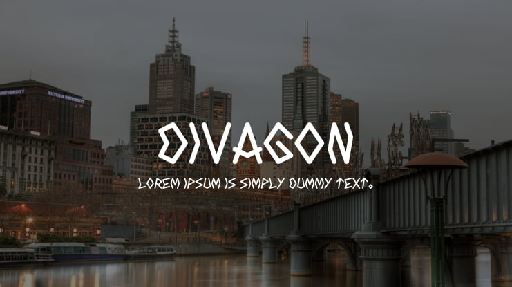 Пример шрифта Divagon Regular