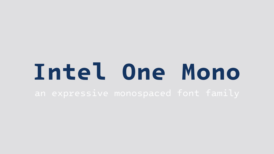 Пример шрифта Intel One Mono Bold
