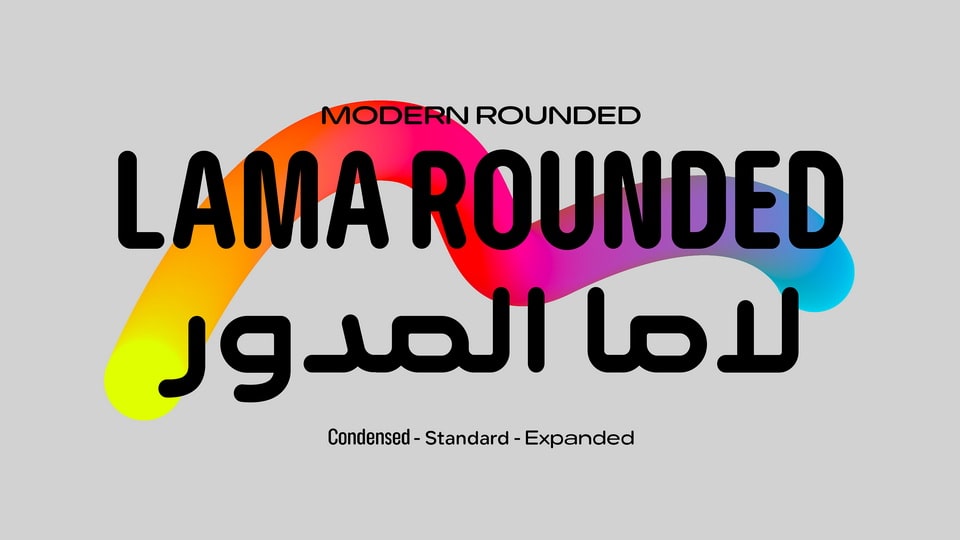 Пример шрифта Lama Rounded Expanded Regular Expanded Italic