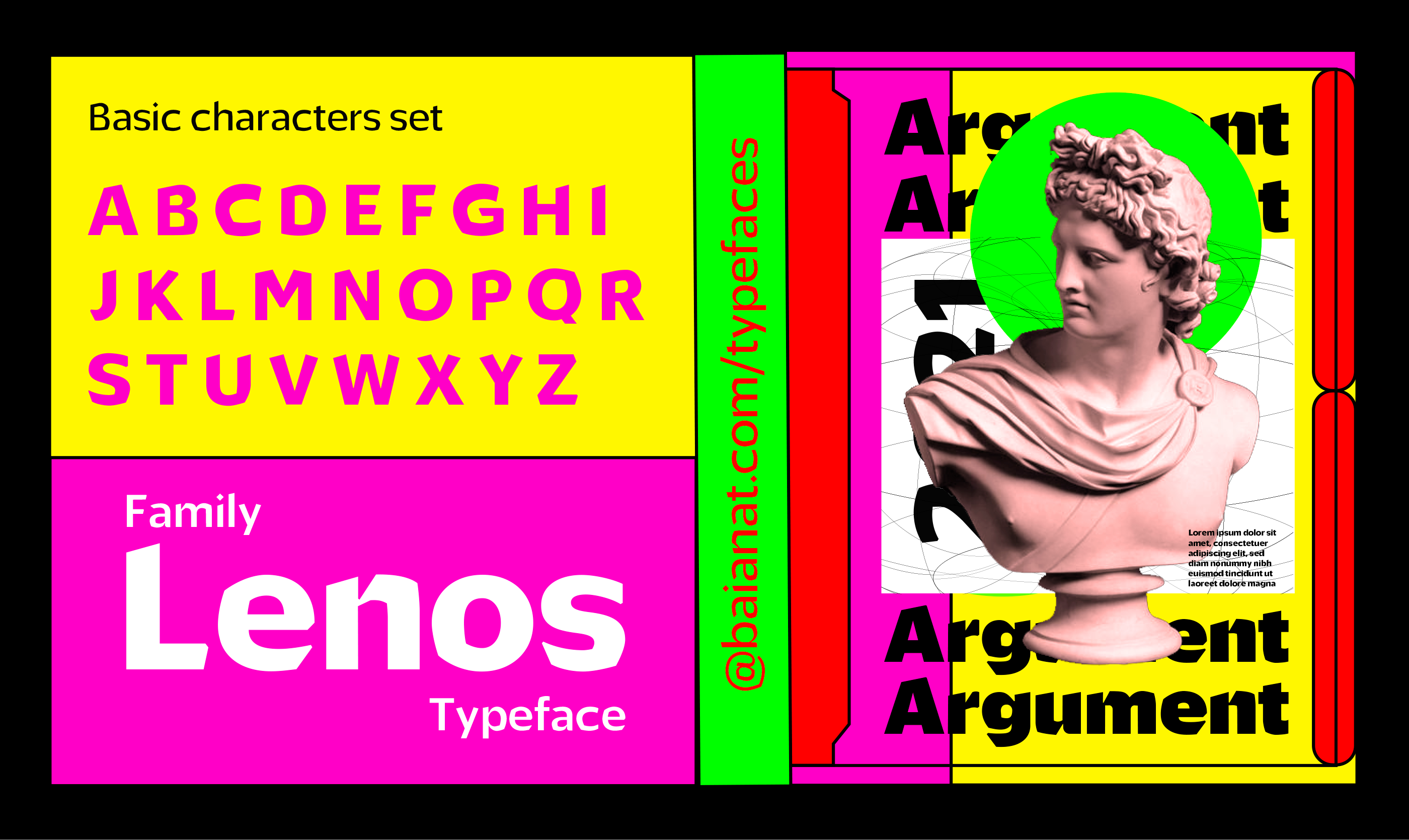 Пример шрифта Lenos SemiBold Italic