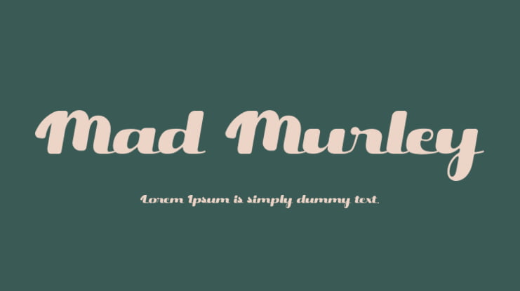 Пример шрифта Mad Murley Regular