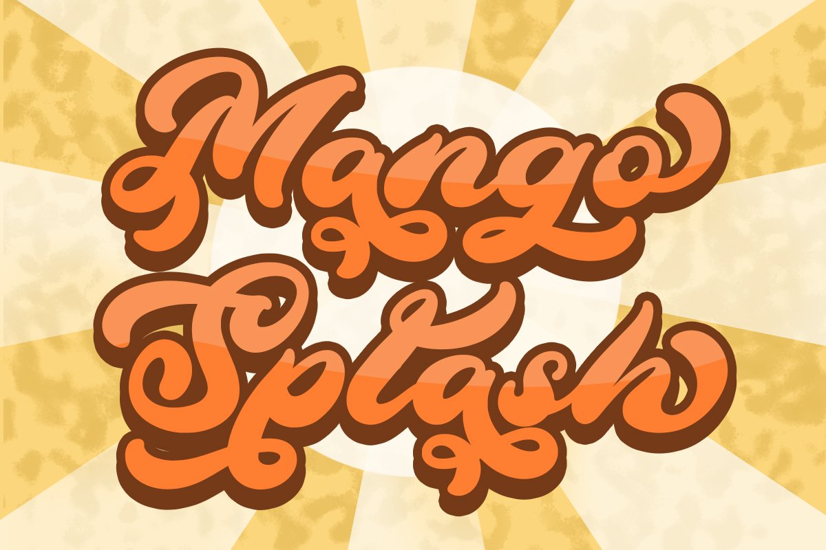 Пример шрифта Mango Splash