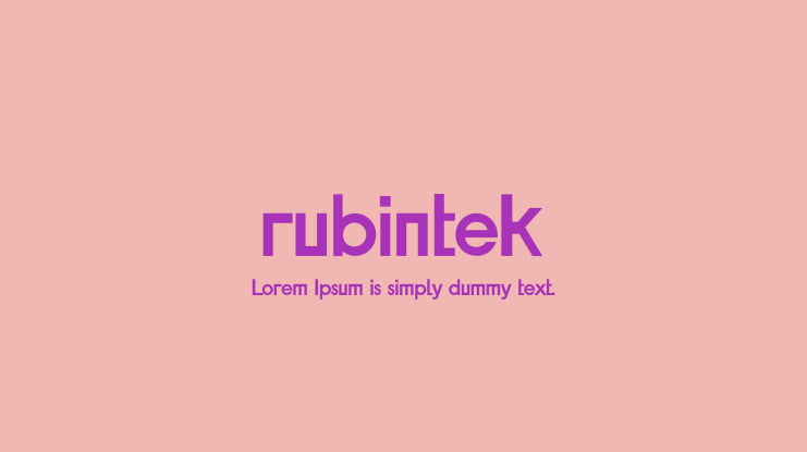 Пример шрифта rubintek Italic