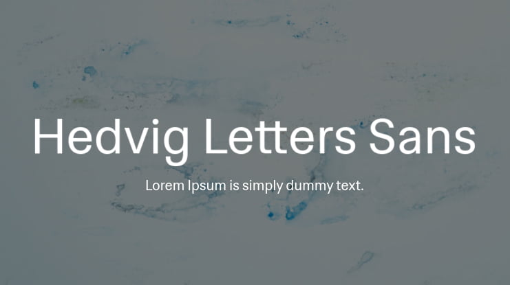 Пример шрифта Hedvig Letters Sans