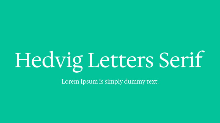 Пример шрифта Hedvig Letters Serif