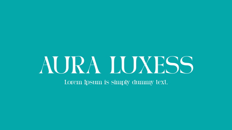 Пример шрифта AURA LUXESS Regular