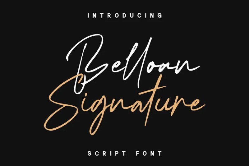 Пример шрифта Belloan Signature