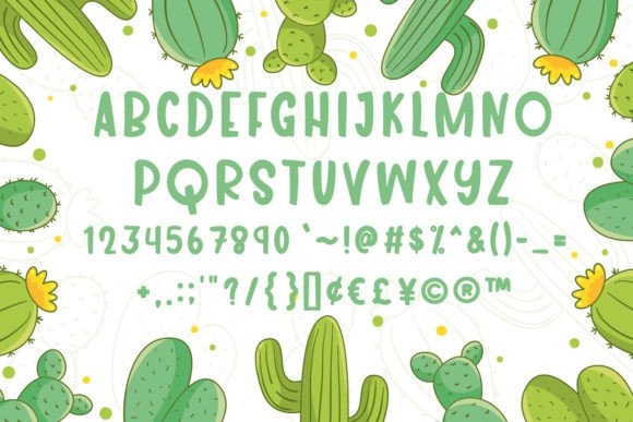 Пример шрифта Cactus Paint Regular