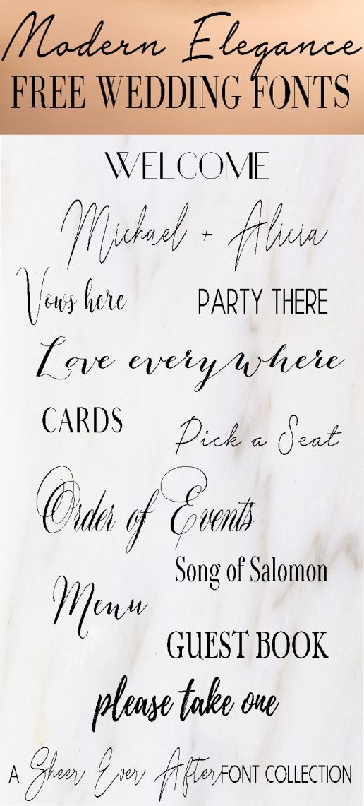 Пример шрифта Elegant Wedding Monogram