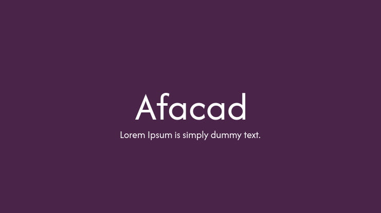 Пример шрифта Afacad