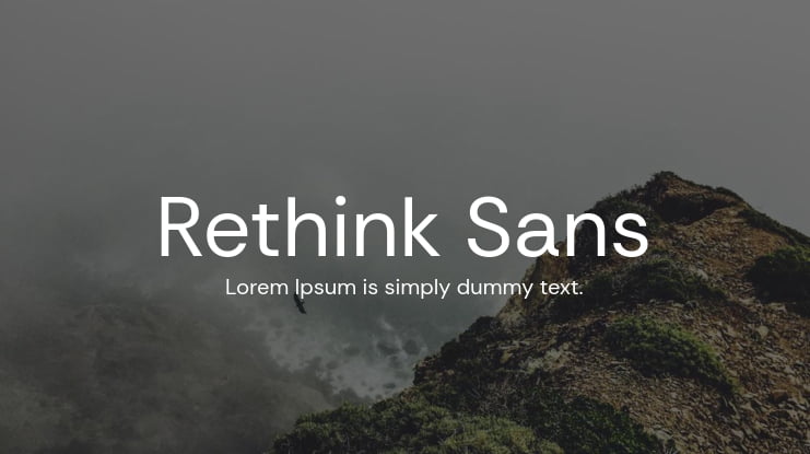Пример шрифта Rethink Sans Regular