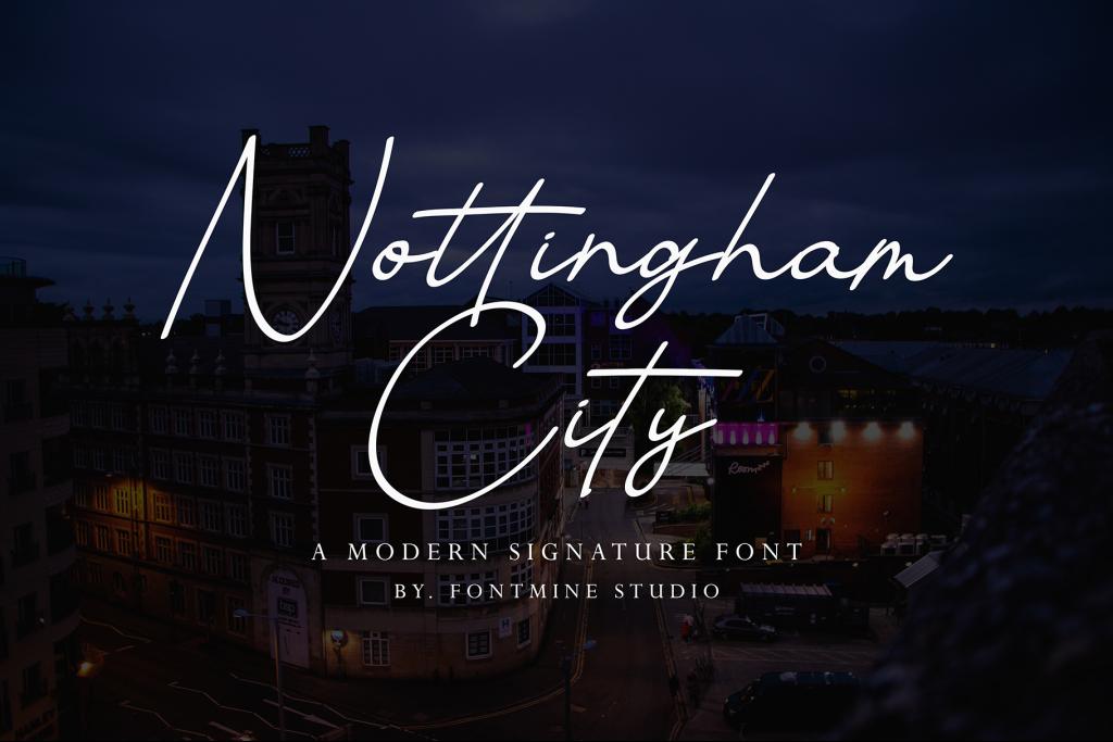 Пример шрифта Nottingham City Regular