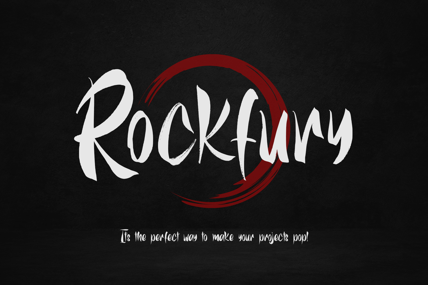 Пример шрифта Rockfury