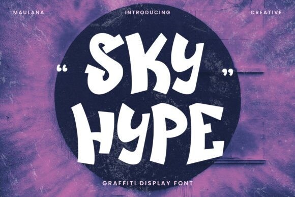 Пример шрифта Sky Hype Regular