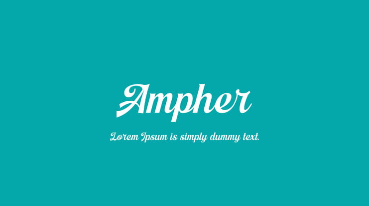 Пример шрифта Ampher Regular