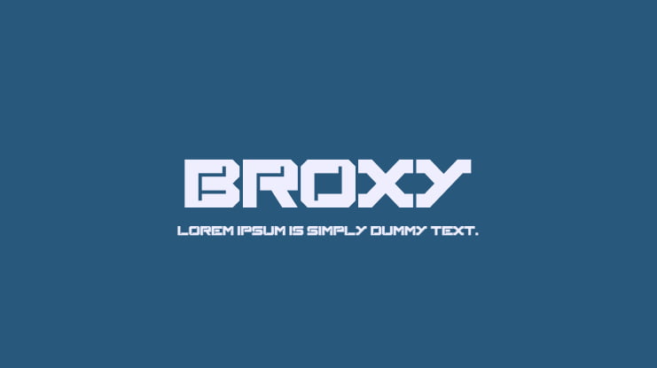 Пример шрифта Broxy Regular