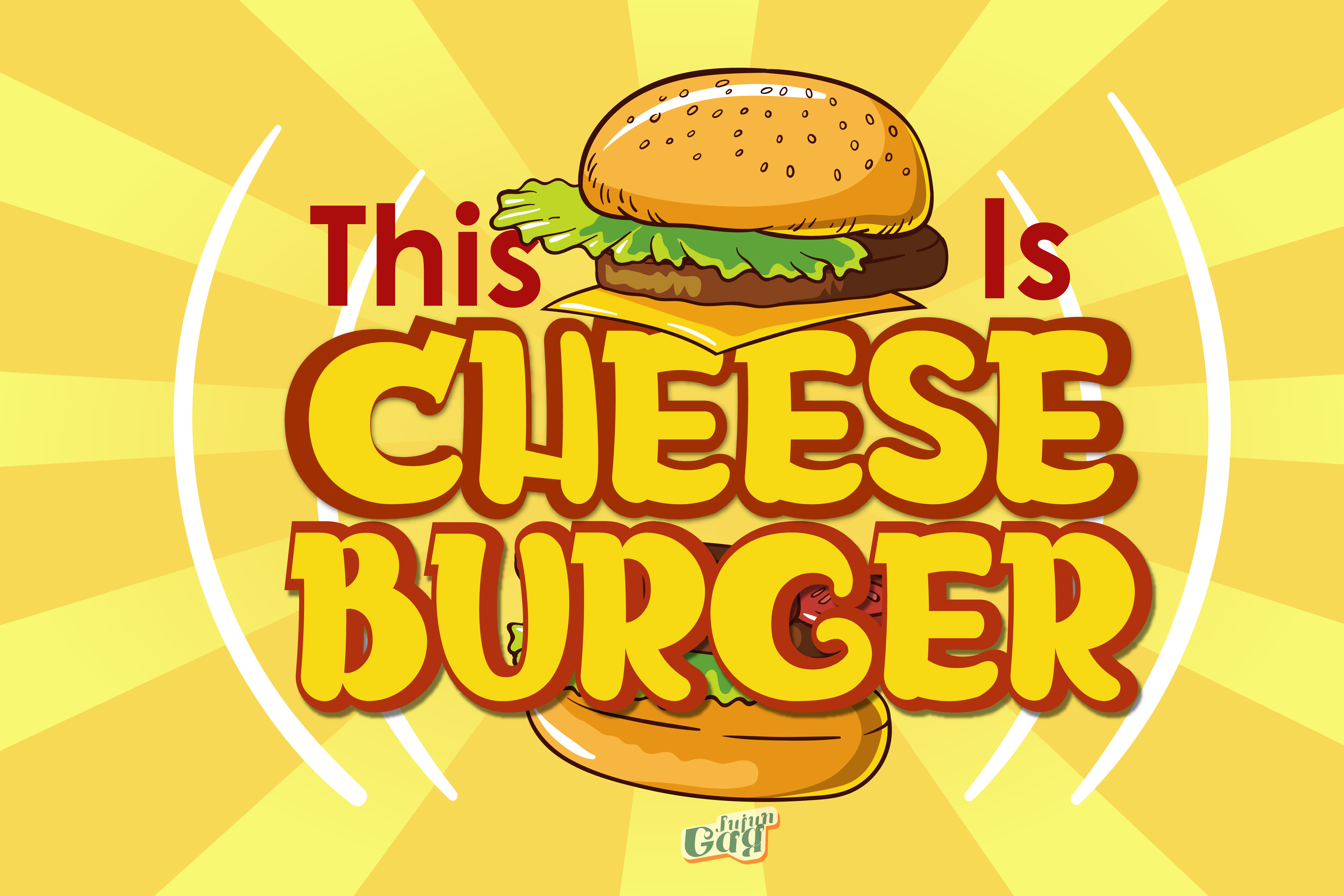 Пример шрифта Cheese Burger V3