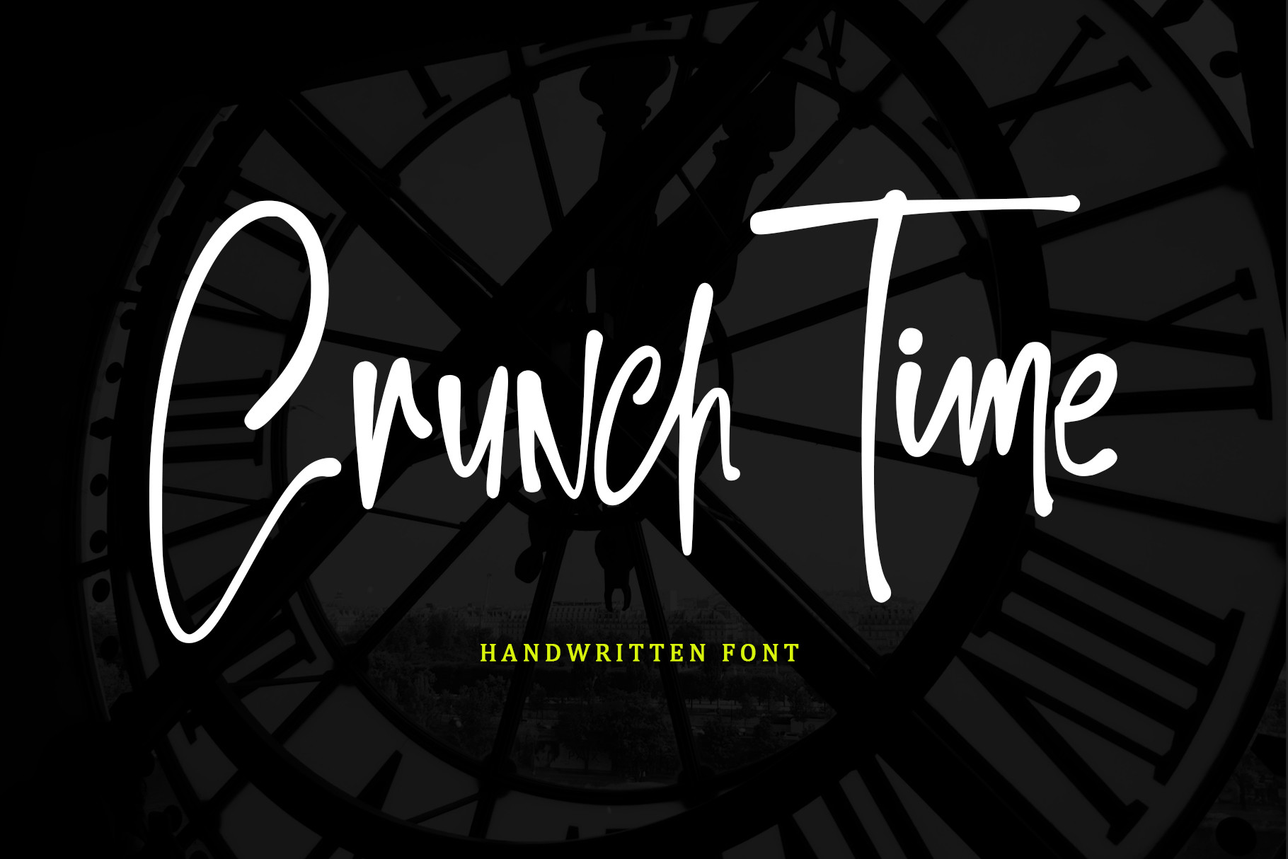 Пример шрифта Crunch Time Regular