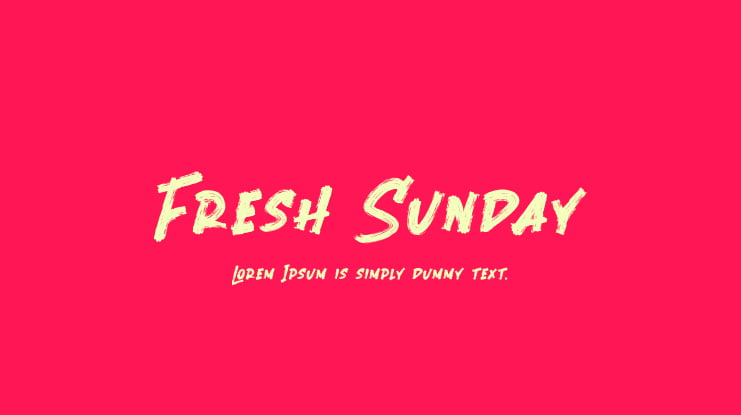 Пример шрифта Fresh Sunday