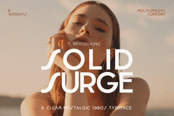 Пример шрифта Solid Surge Extruded Thin