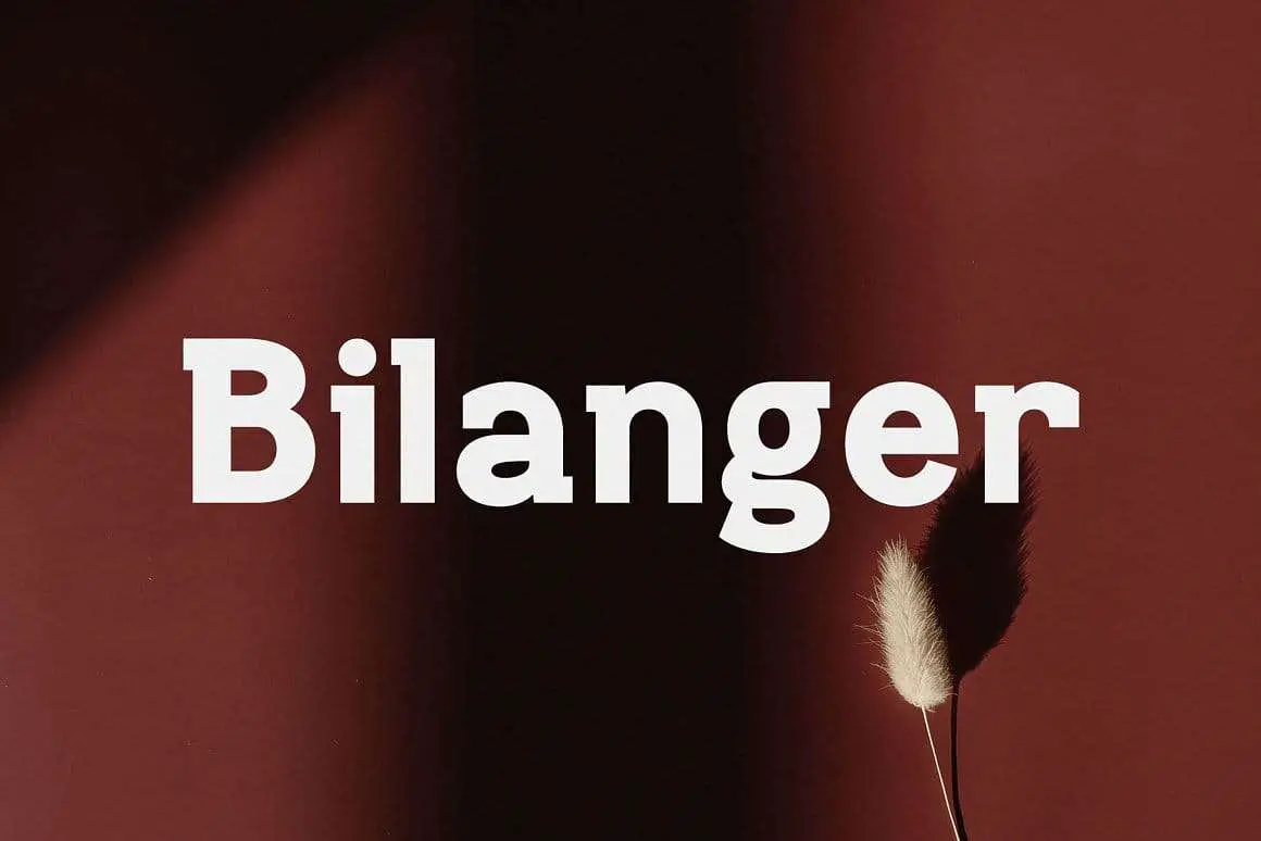 Пример шрифта Bilanger