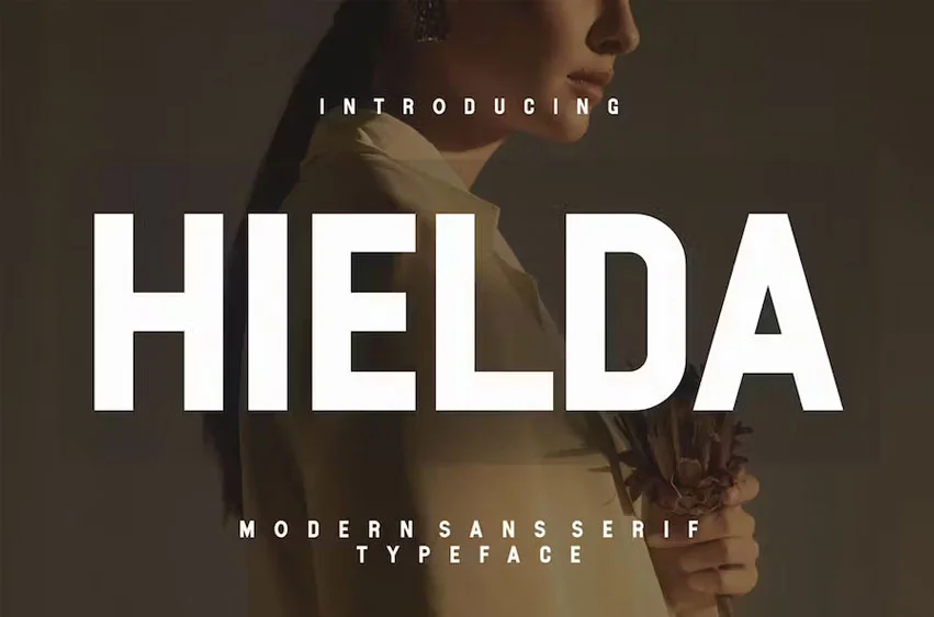 Пример шрифта HIELDA Regular