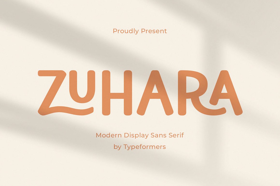 Пример шрифта ZUHARA