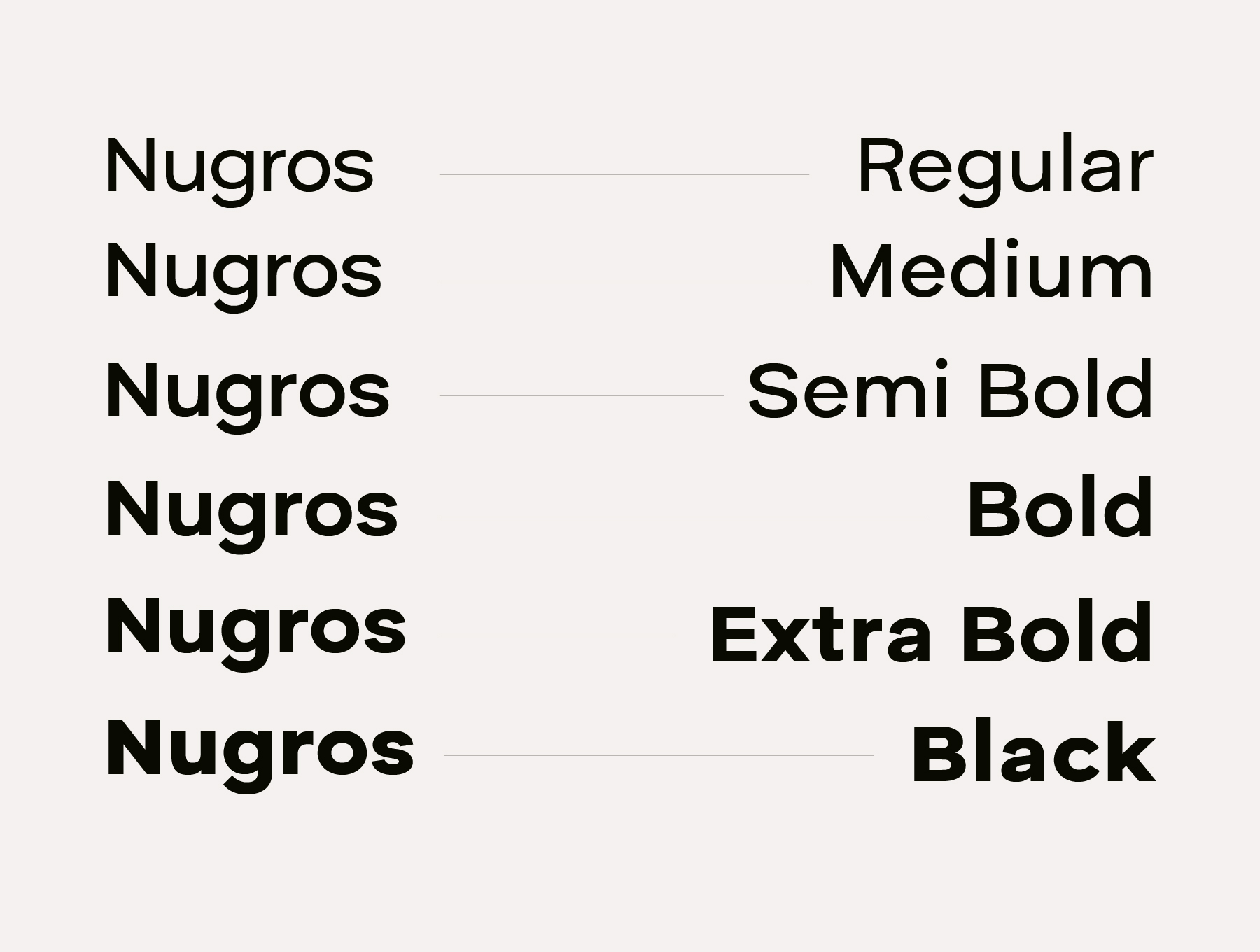 Пример шрифта Nugros Bold