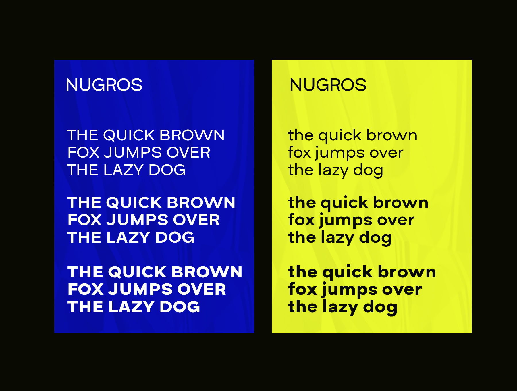 Пример шрифта Nugros Medium