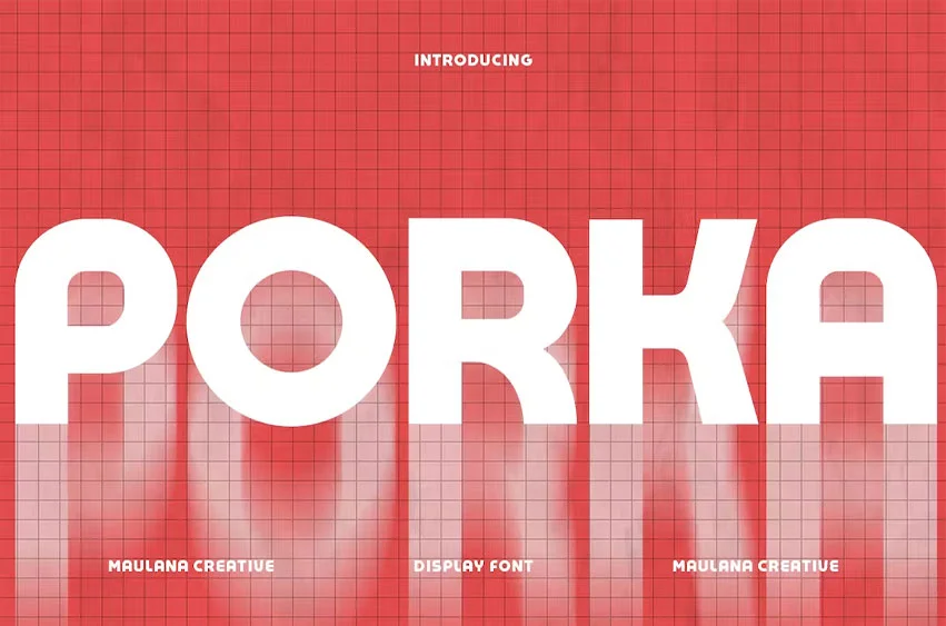 Пример шрифта Porka