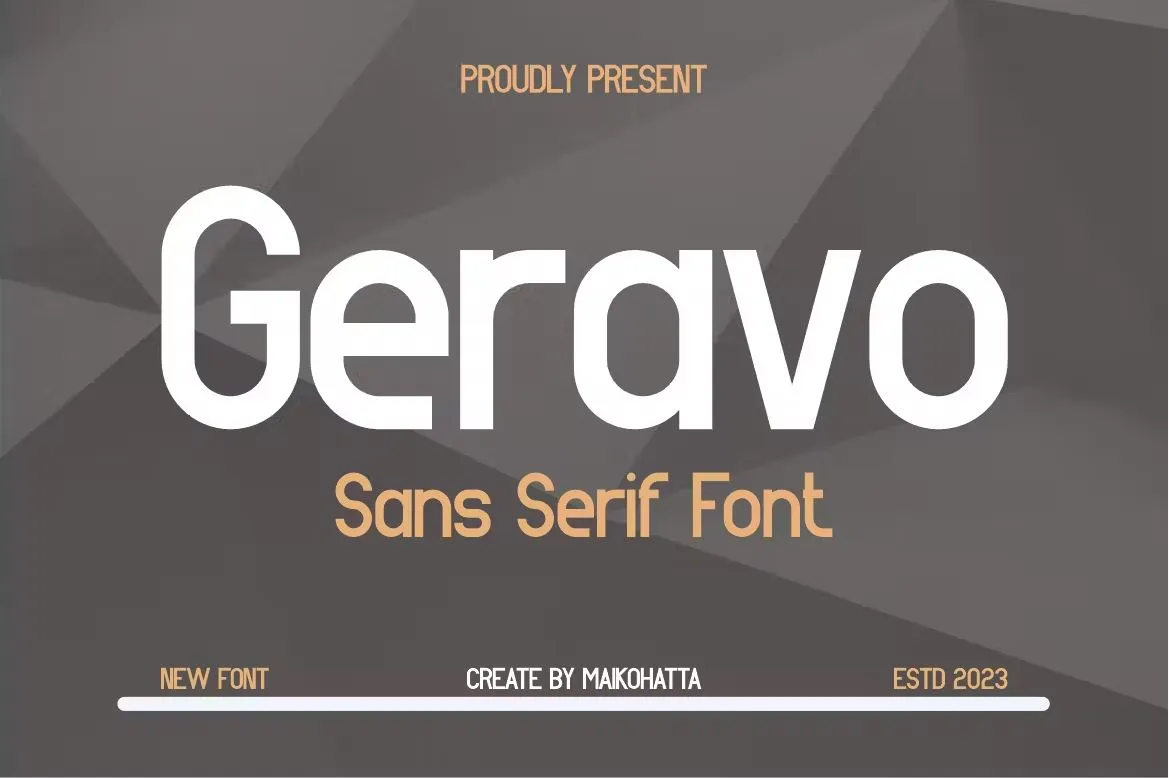 Пример шрифта Geravo