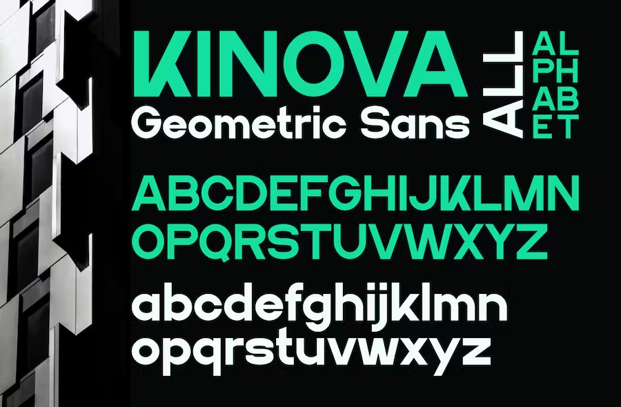 Пример шрифта KINOVA Regular