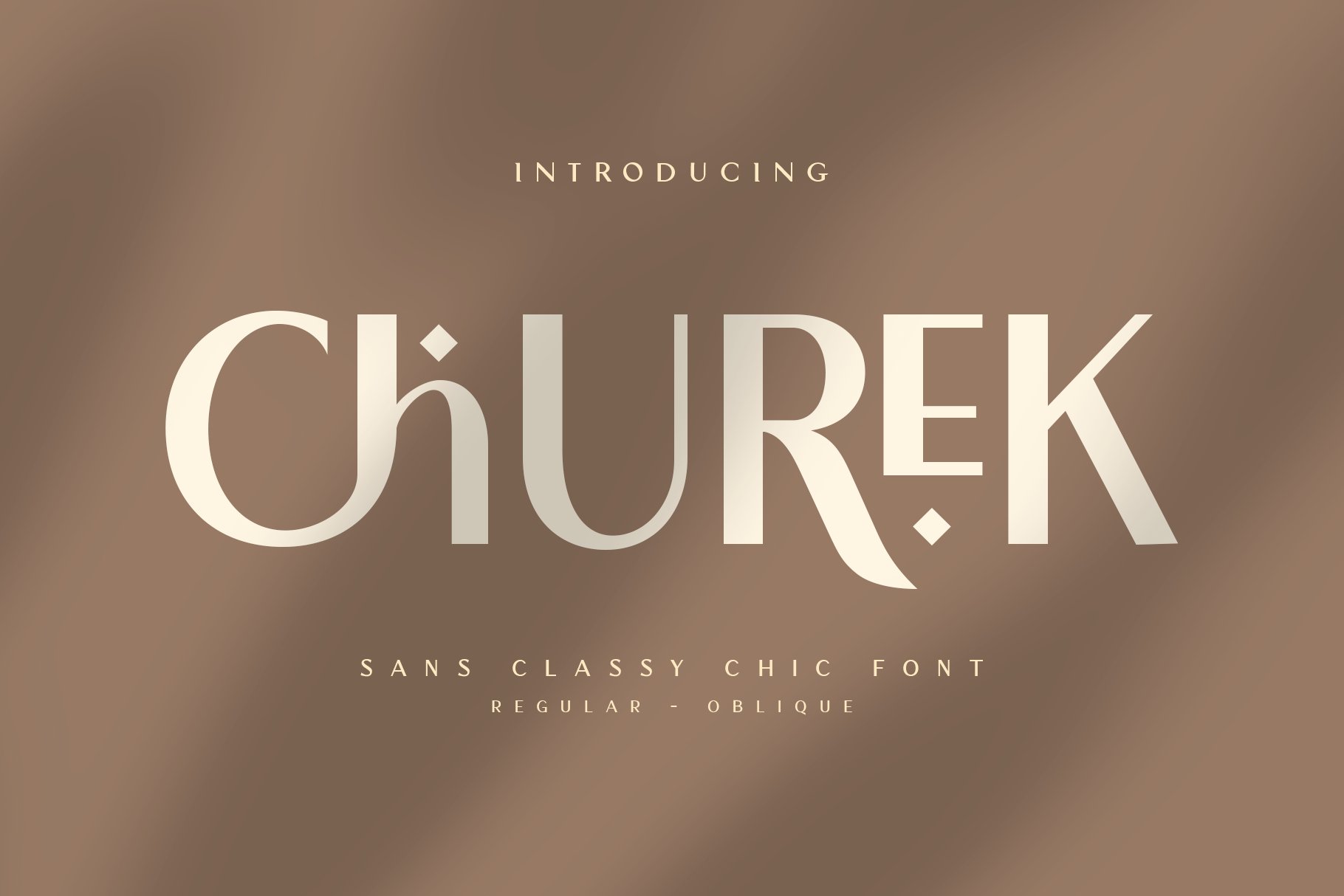 Пример шрифта Churek