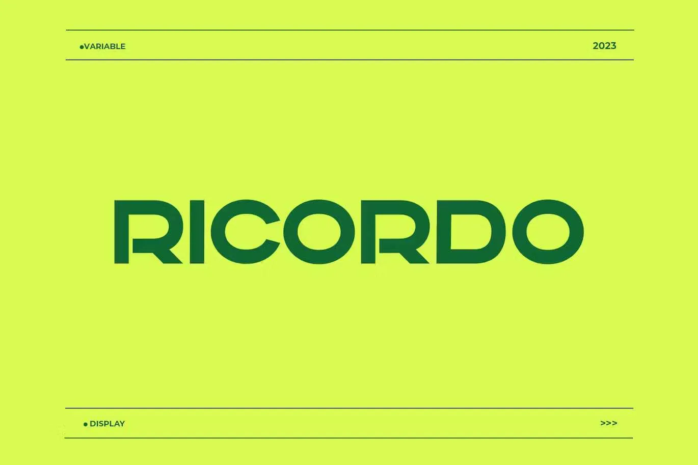 Пример шрифта RICORDO Medium