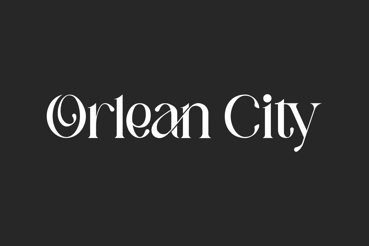 Пример шрифта Orlean City Regular