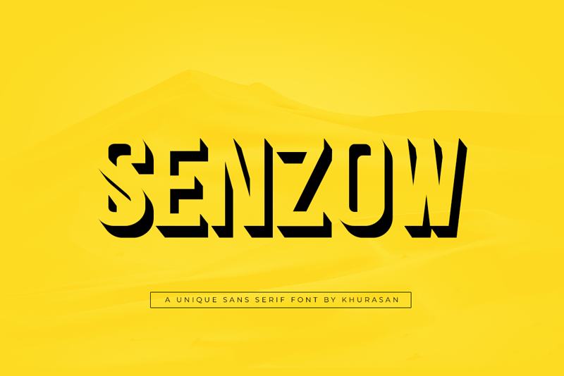 Пример шрифта Senzow