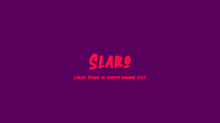 Пример шрифта Slaro