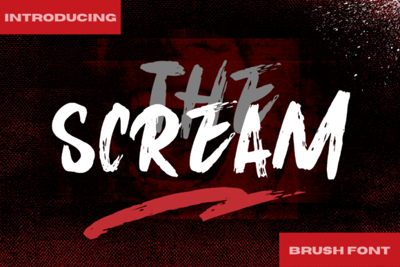 Пример шрифта The Scream Italic