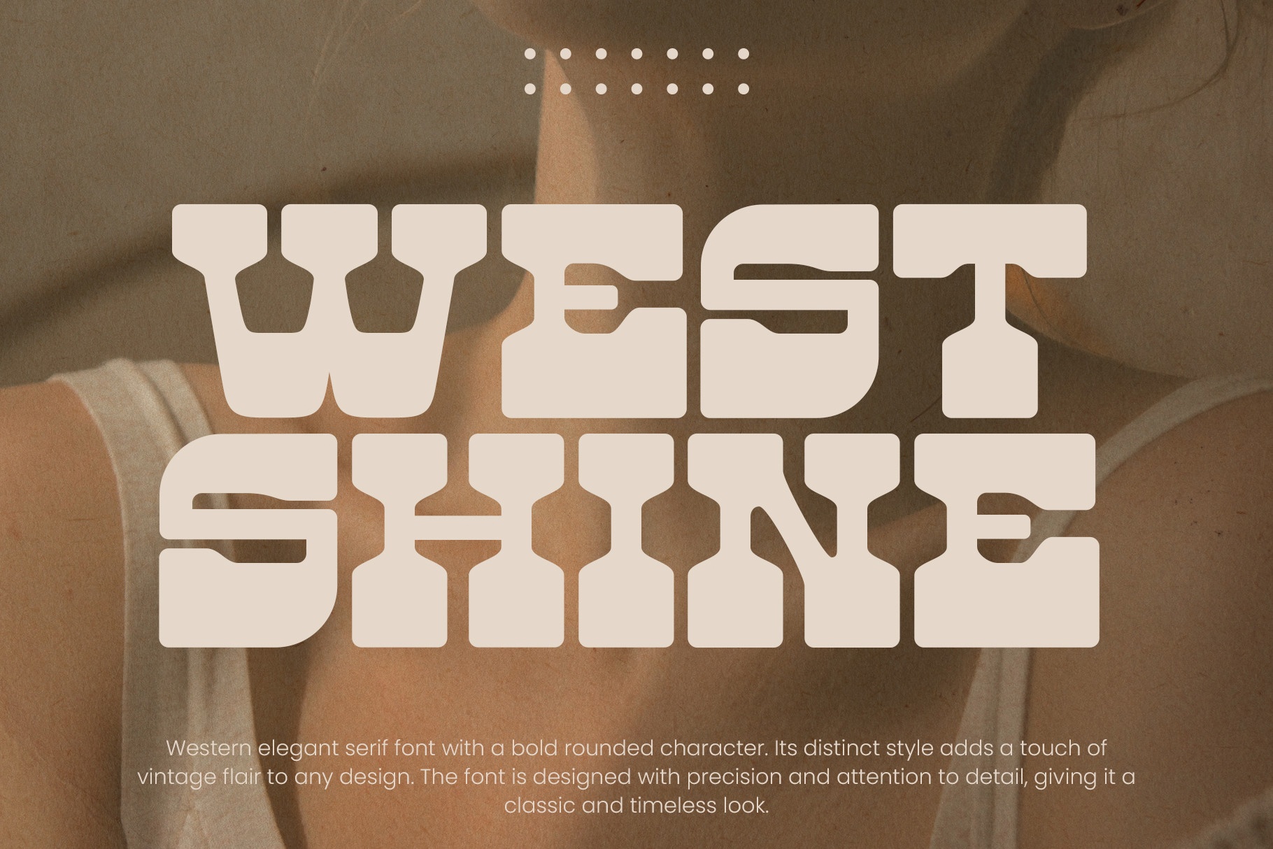 Пример шрифта West Shine