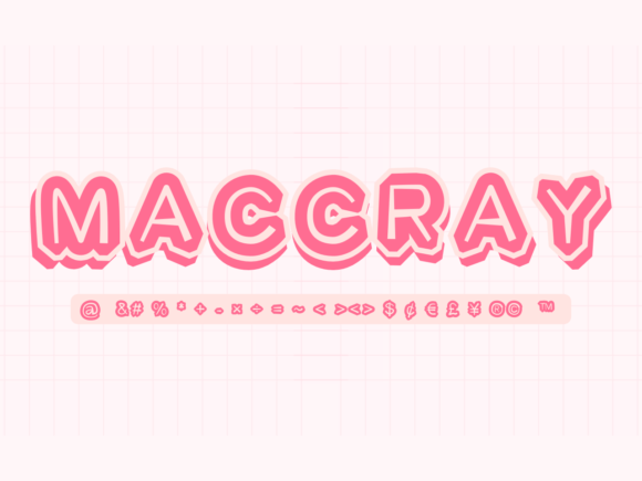 Пример шрифта Maccray