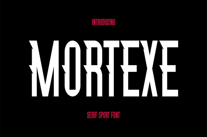 Пример шрифта Mortexe
