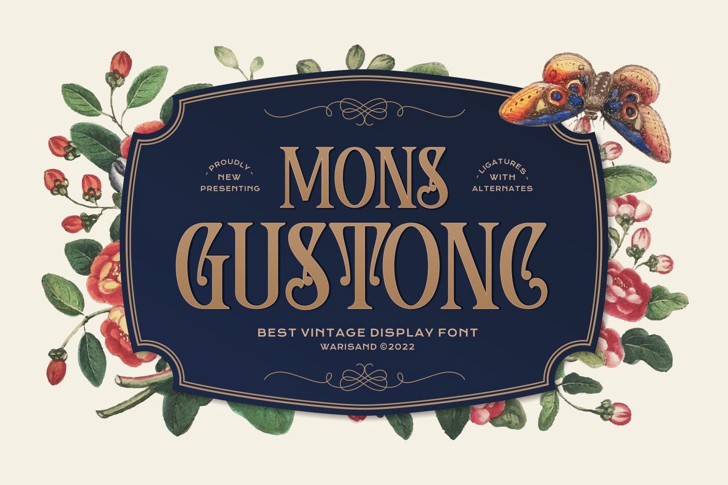 Пример шрифта Mons Gustonc