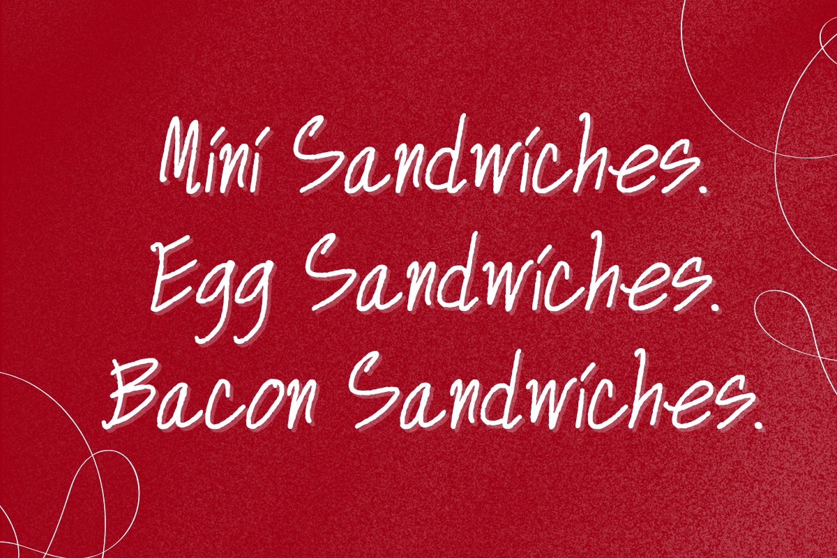 Пример шрифта Mini Sandwiches Regular
